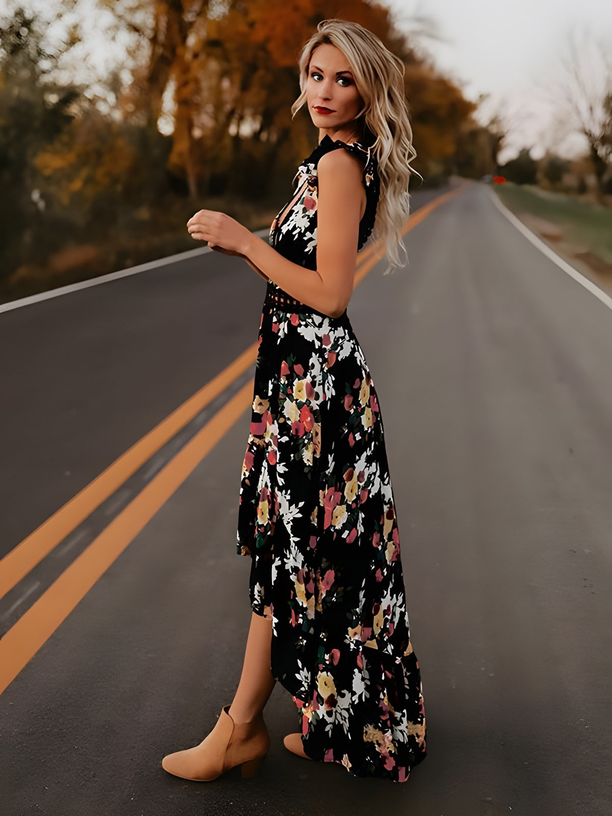 Robe Longue Noire Bohème Chic