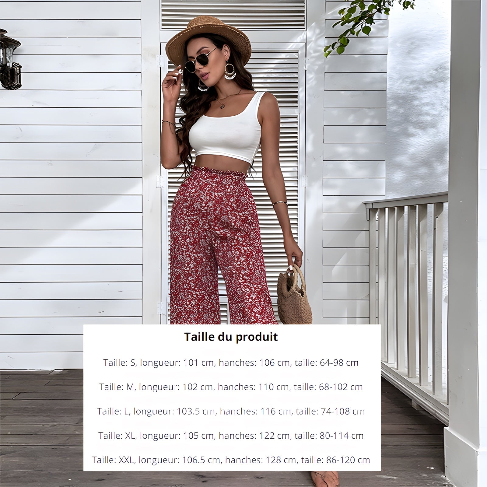 Pantalon Palazzo Fleuri