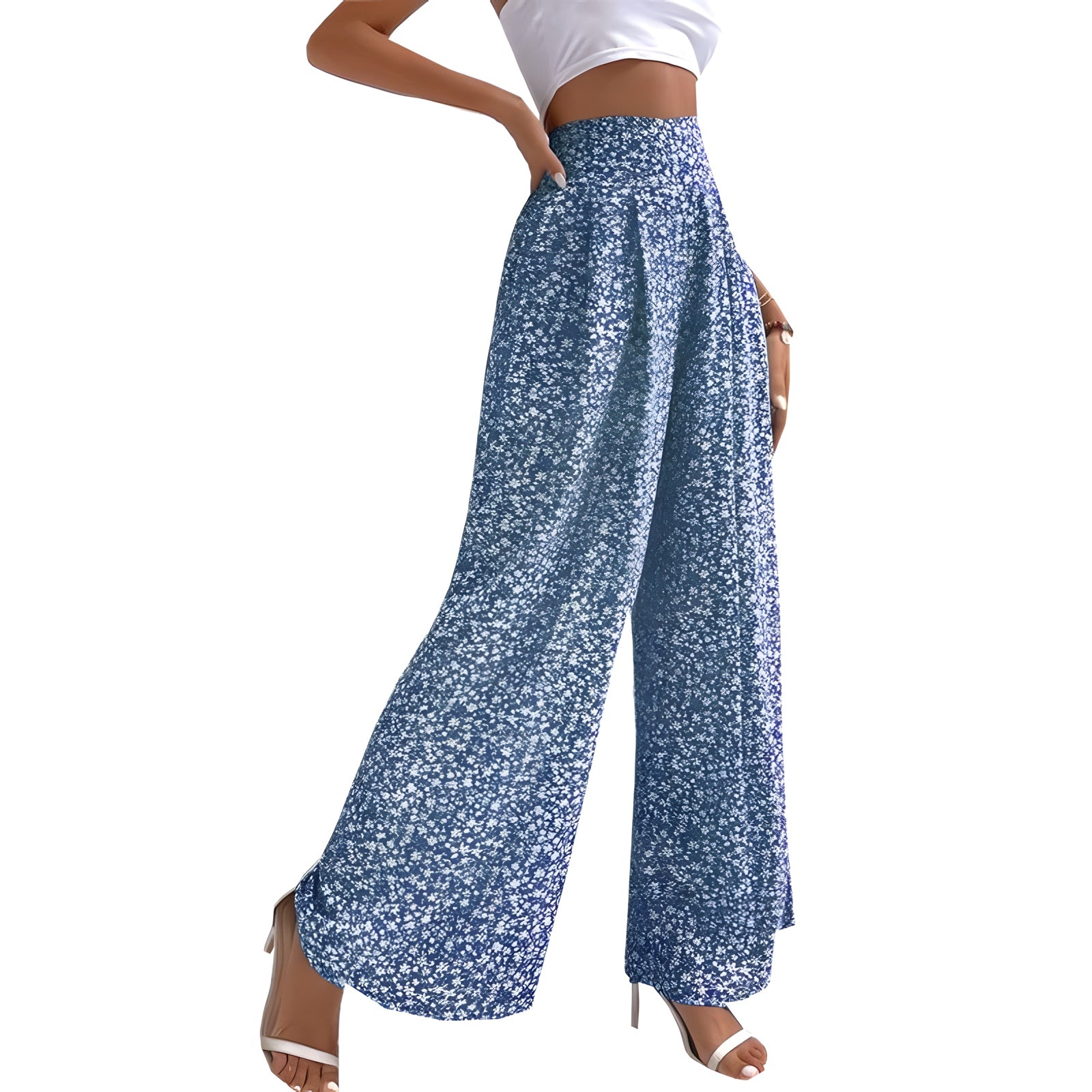 Pantalon Palazzo Fleuri