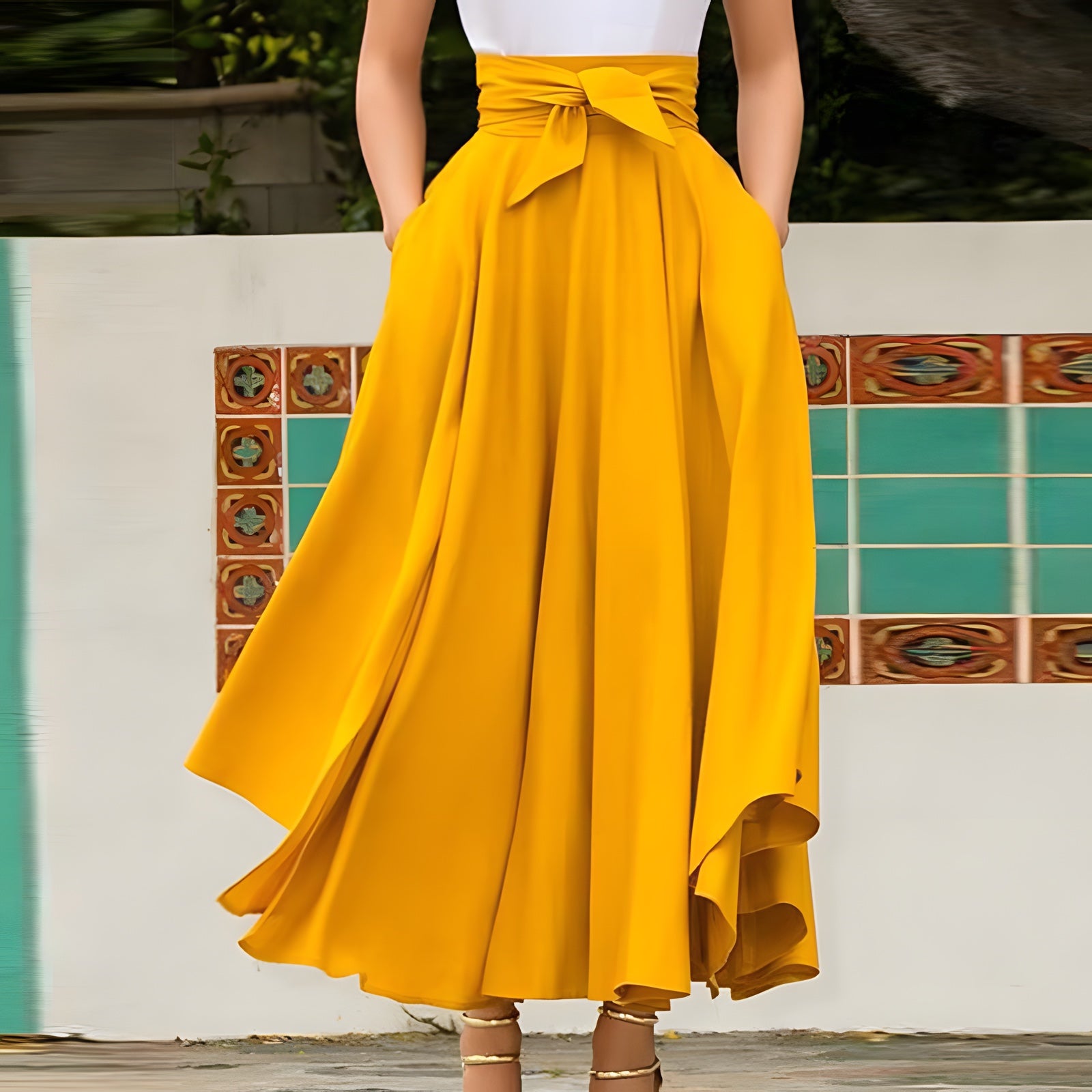 Jupe Longue Boheme Jaune