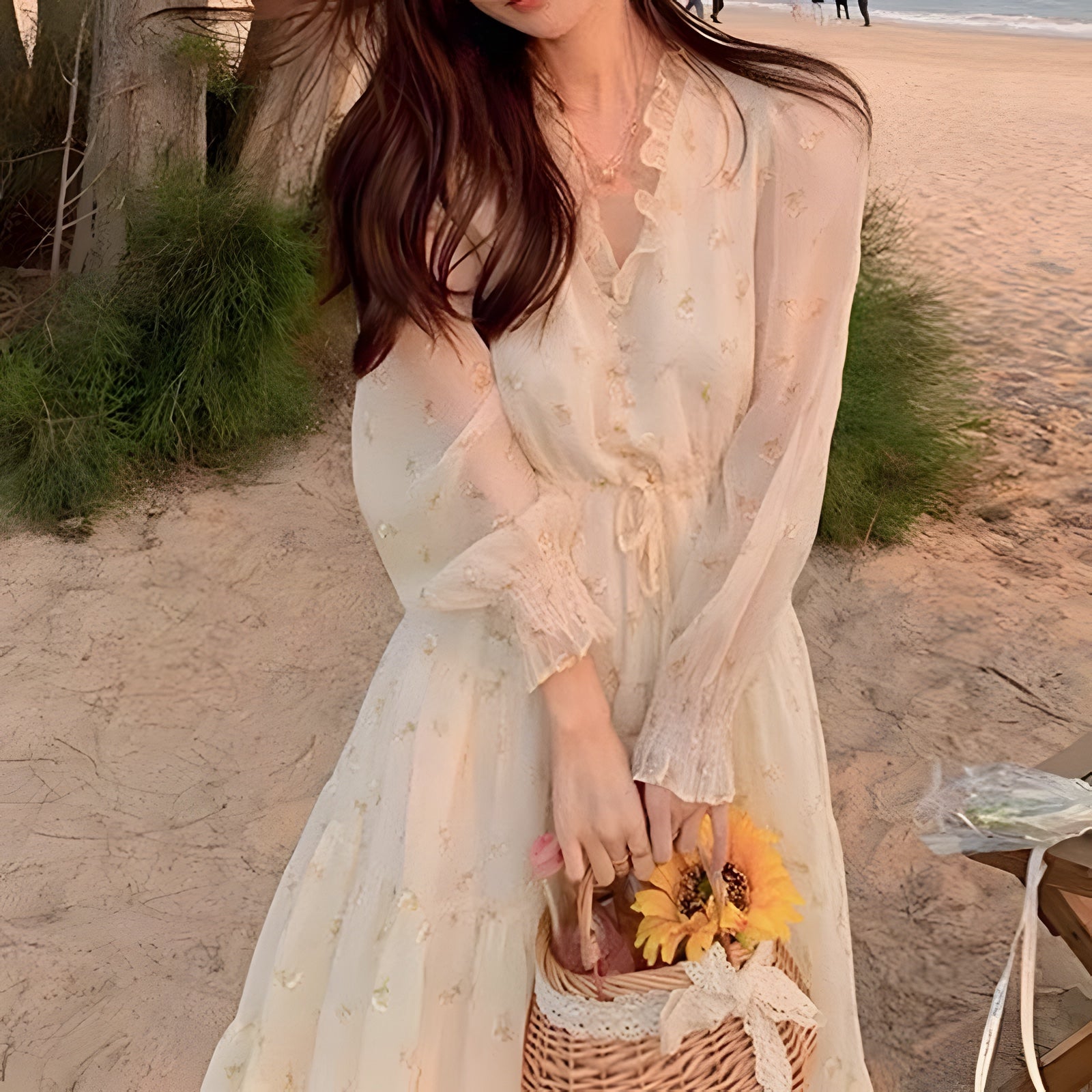 Robe Bohème Chic Crème