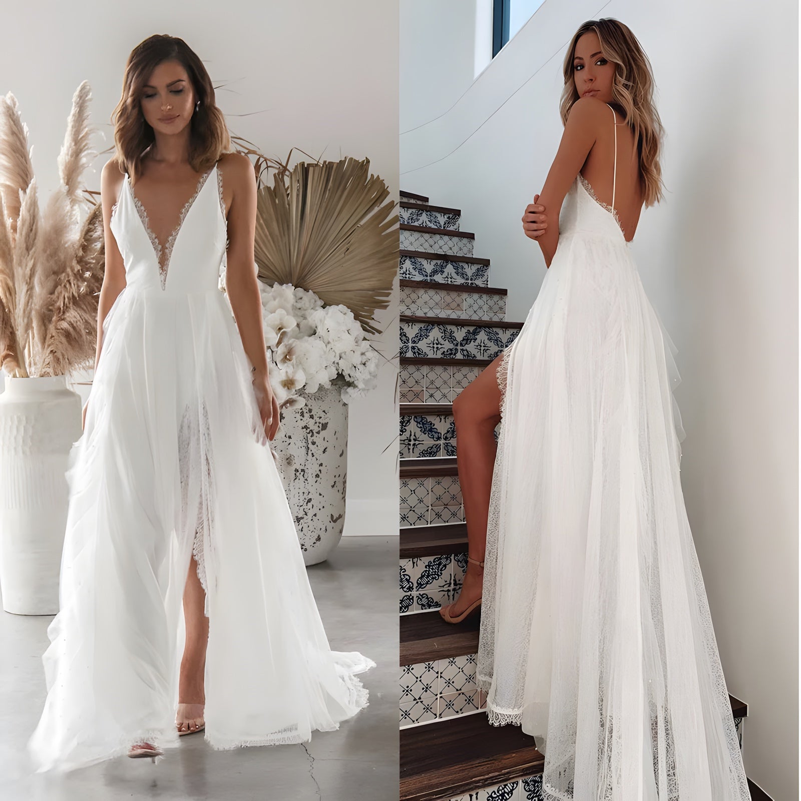 Champetre robe boheme mariage invité