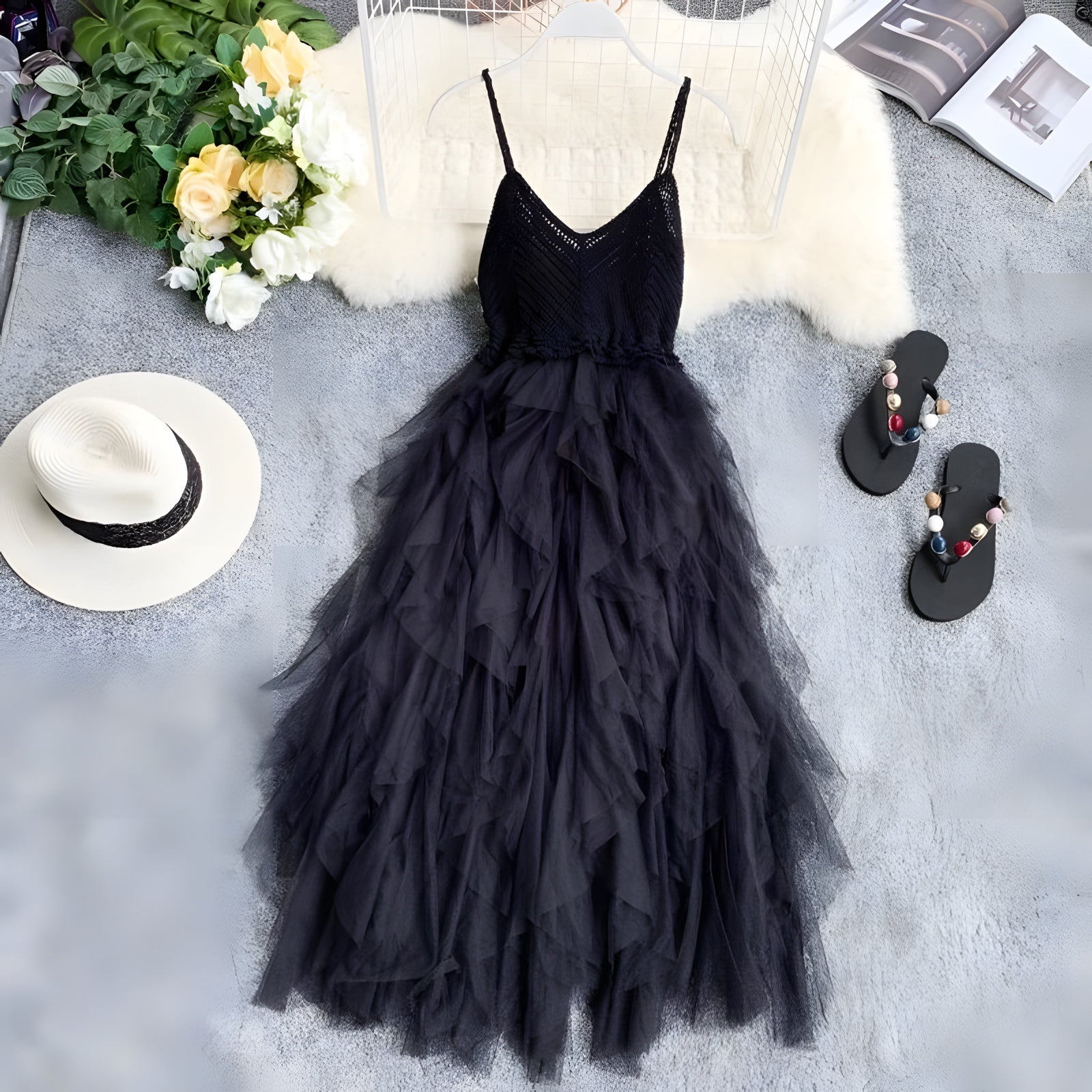 Robe longue boheme mariage invité