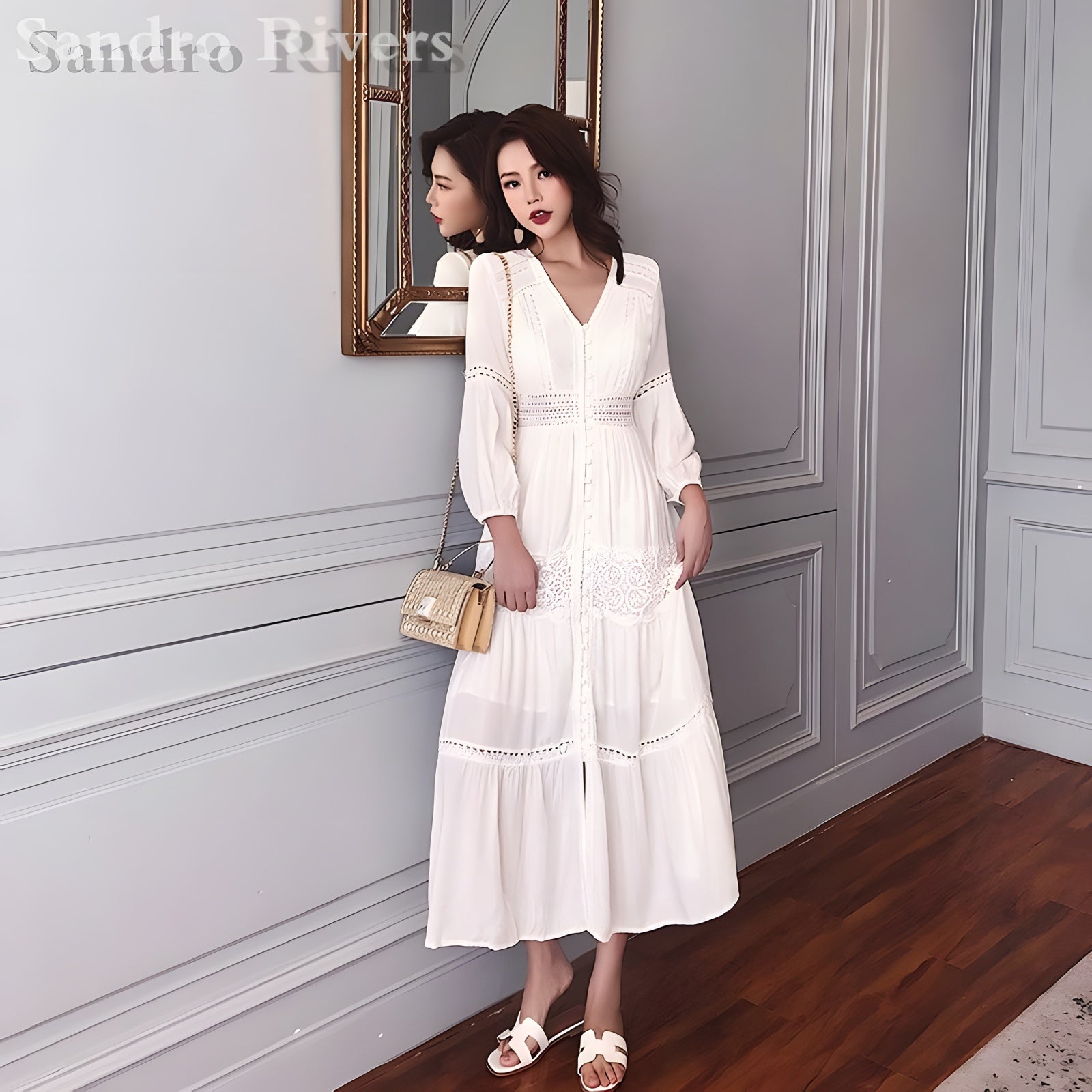 Robe blanche dentelle