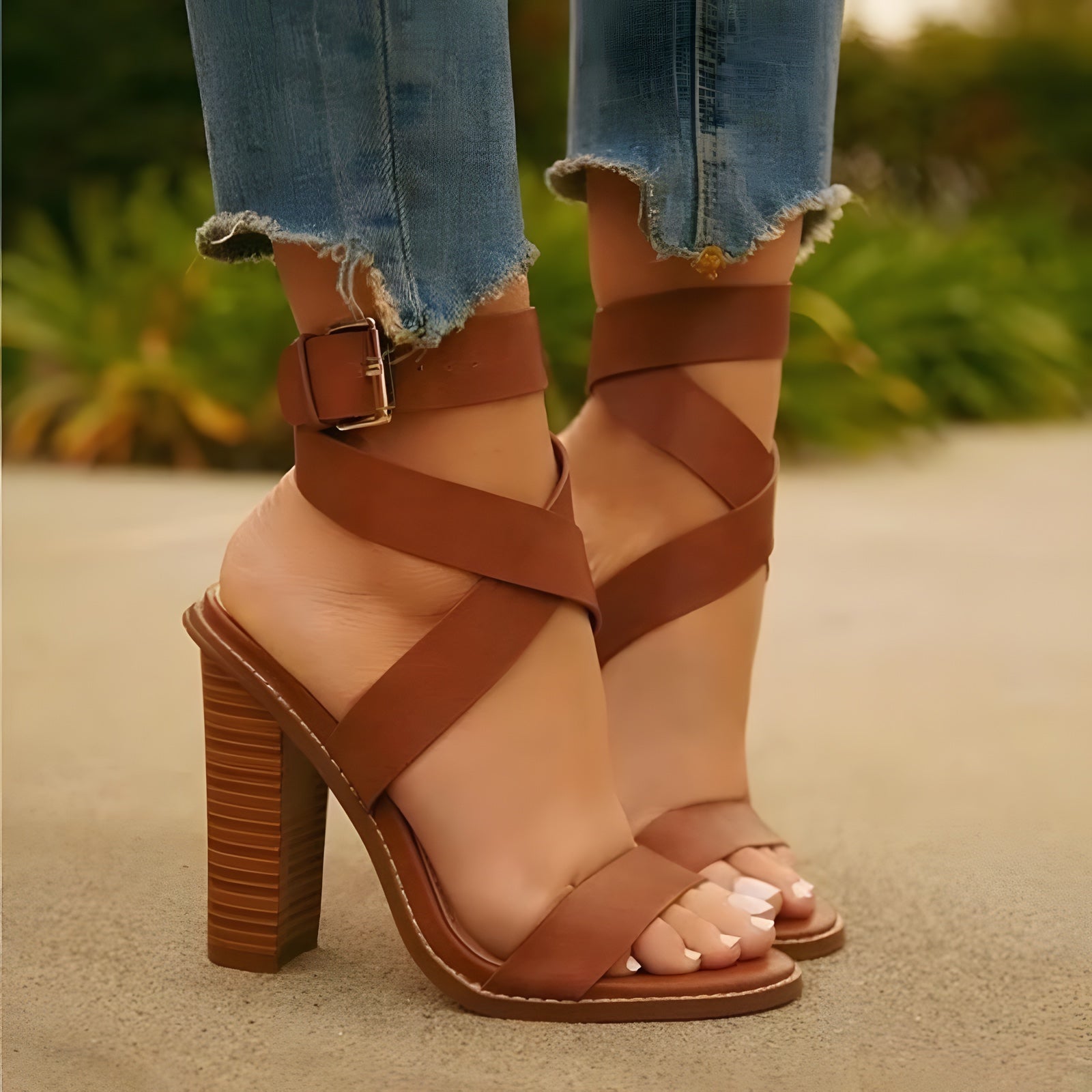 Chaussure Bohème Cuir - Marron / 36