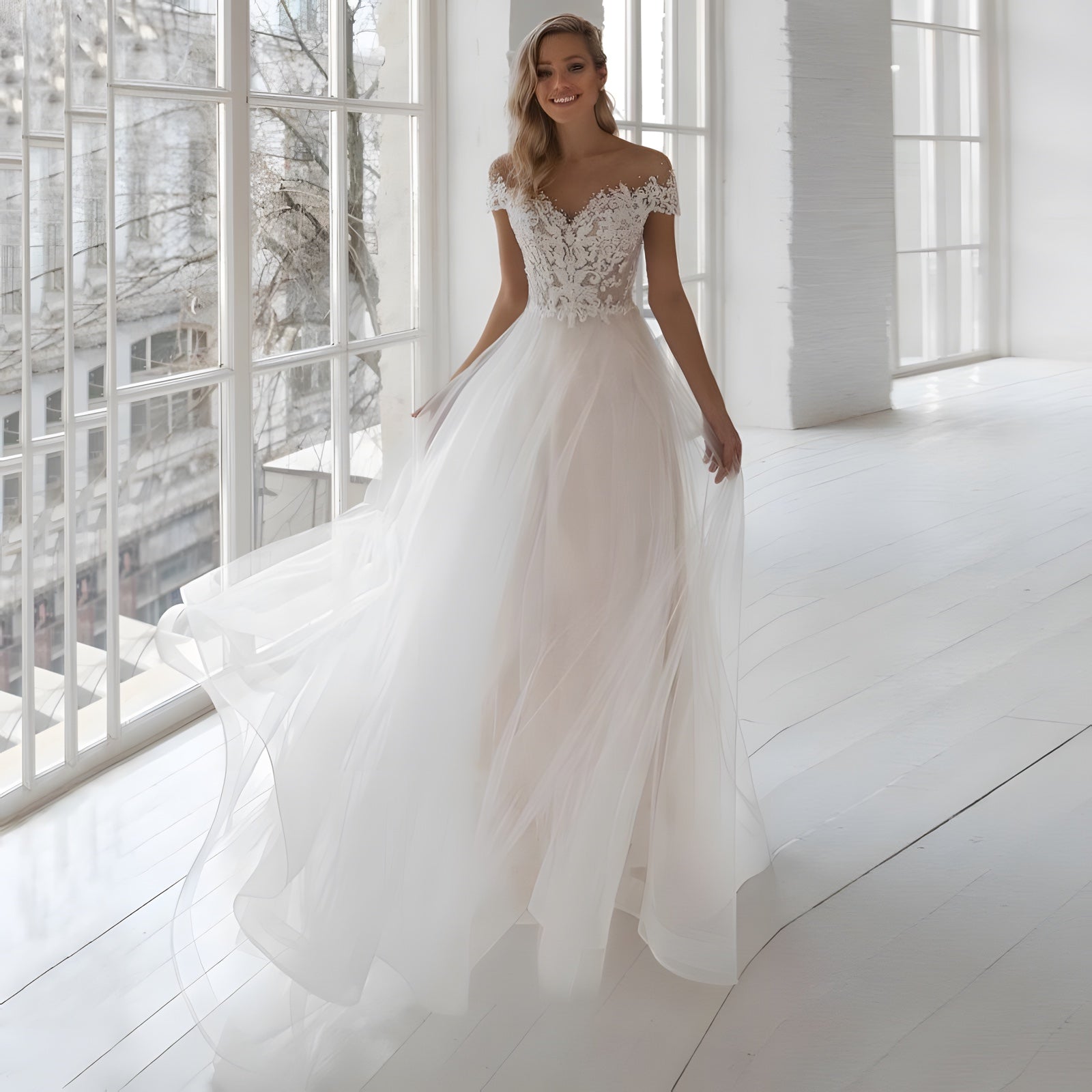 Robe boheme blanche mariage