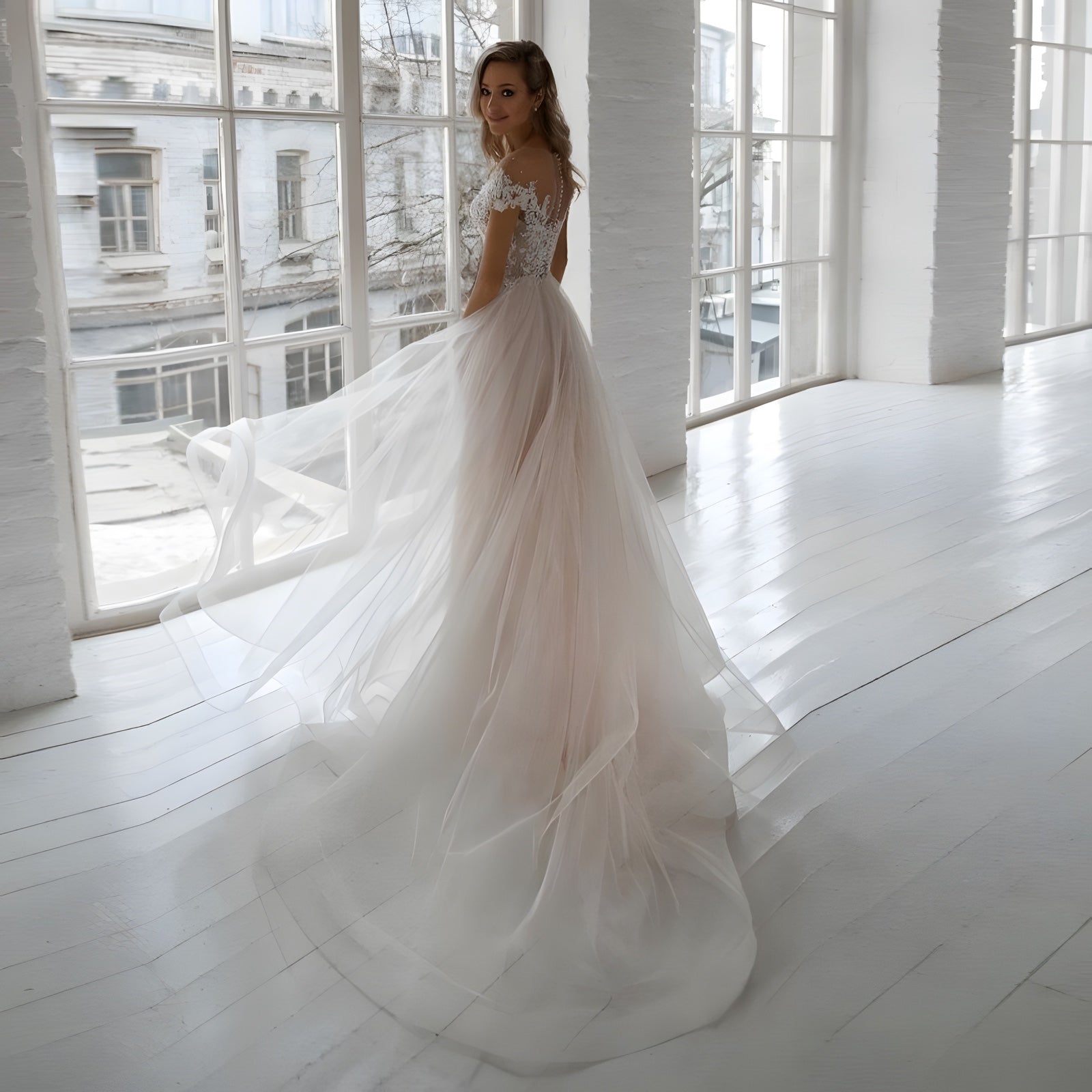 Robe boheme blanche mariage