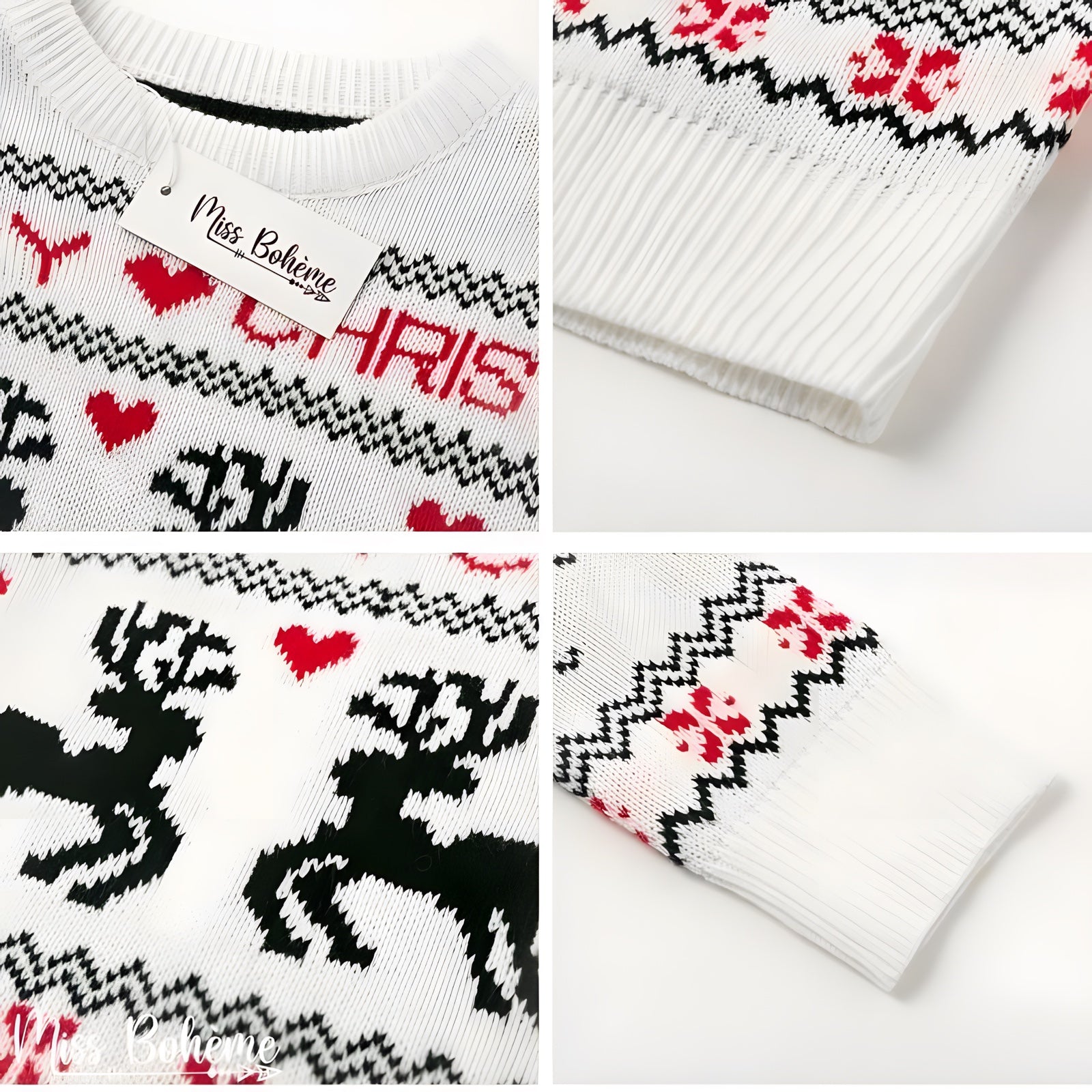 Pull de Noël Blanc
