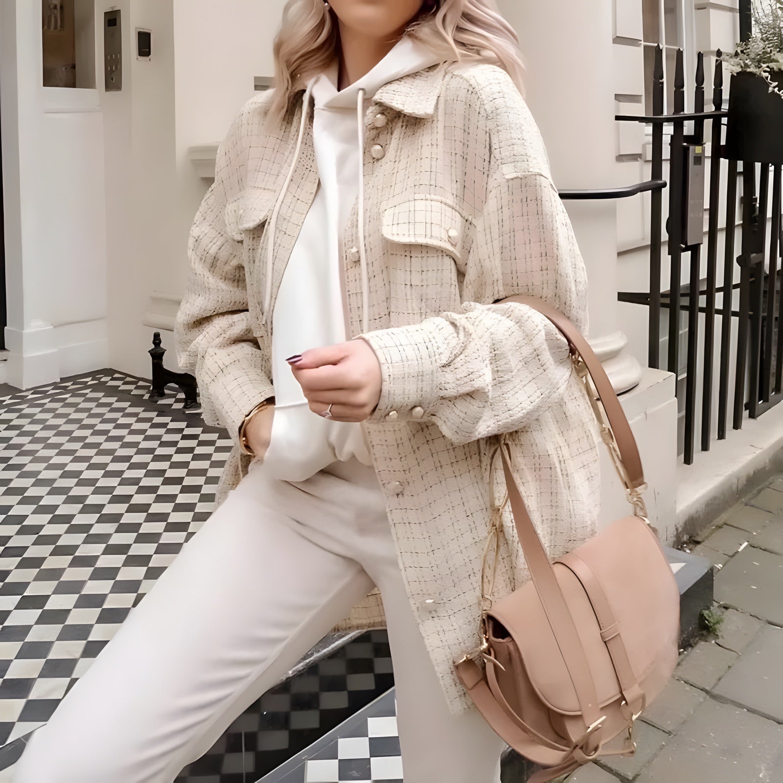 Veste Chemise Hiver Beige