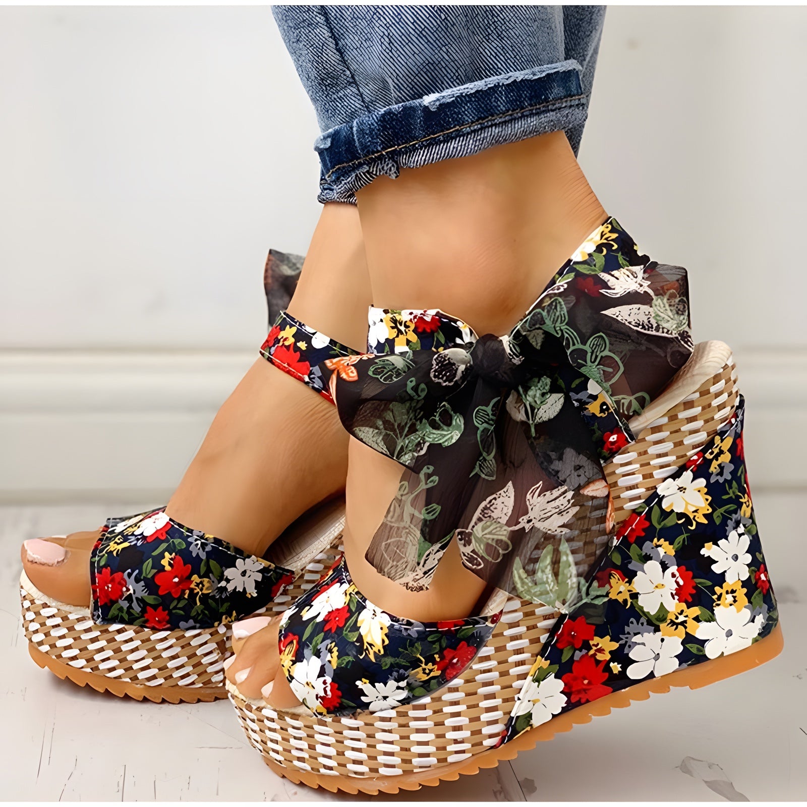 Sandale a talon bohème chic