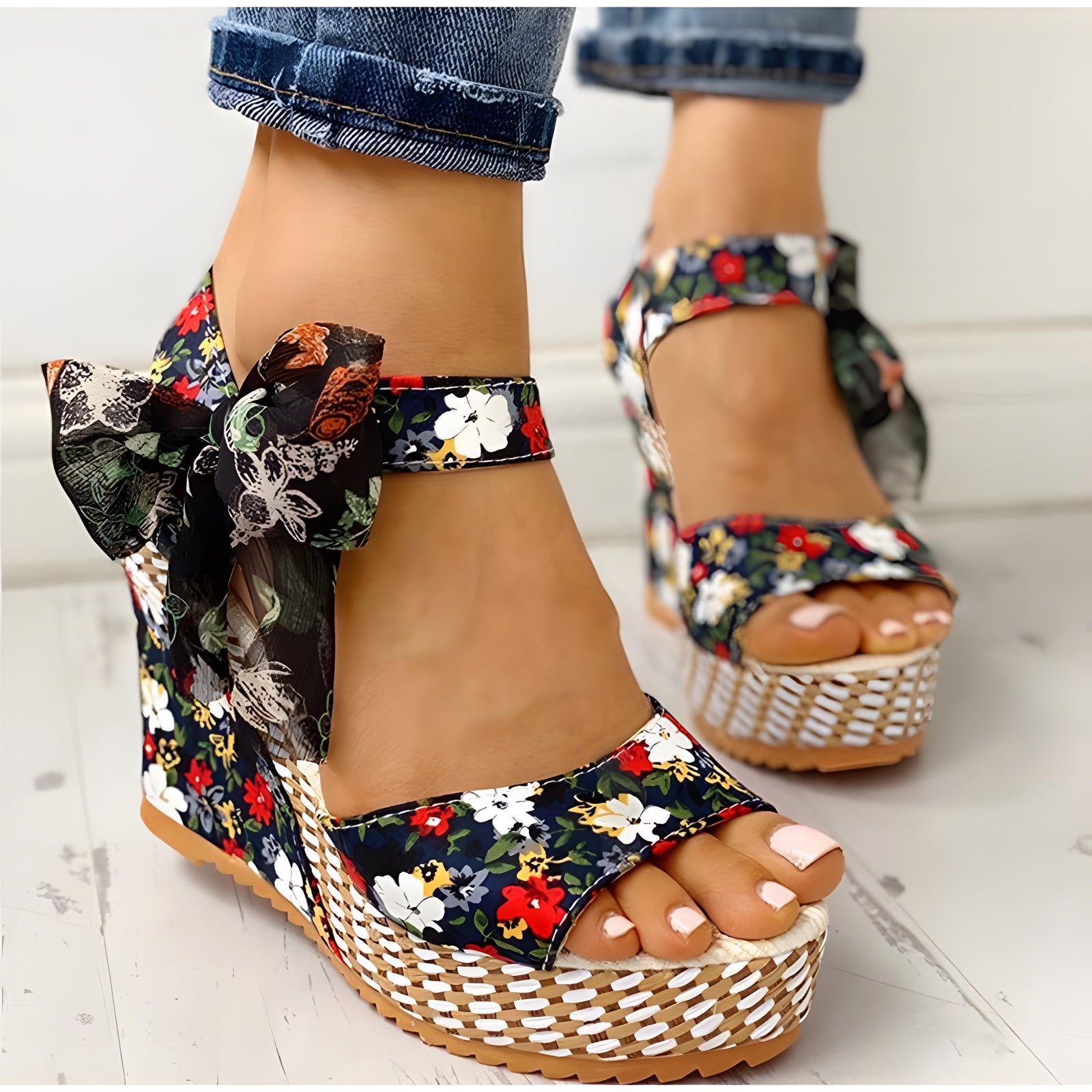 Sandale a talon bohème chic