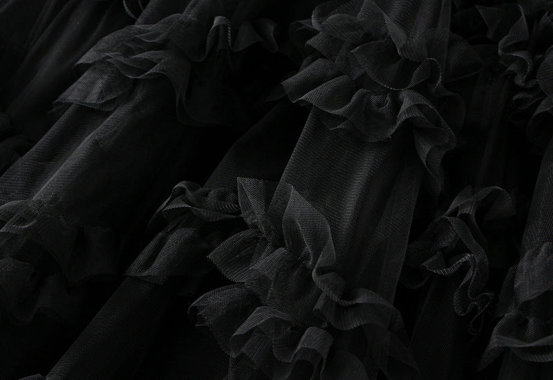 Jupe Bohème Noire Longue