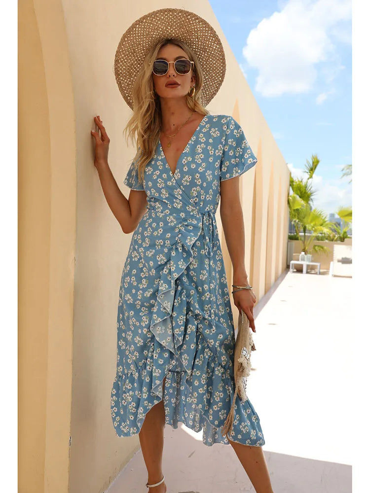 Robe Longue Bohème Voile De Coton