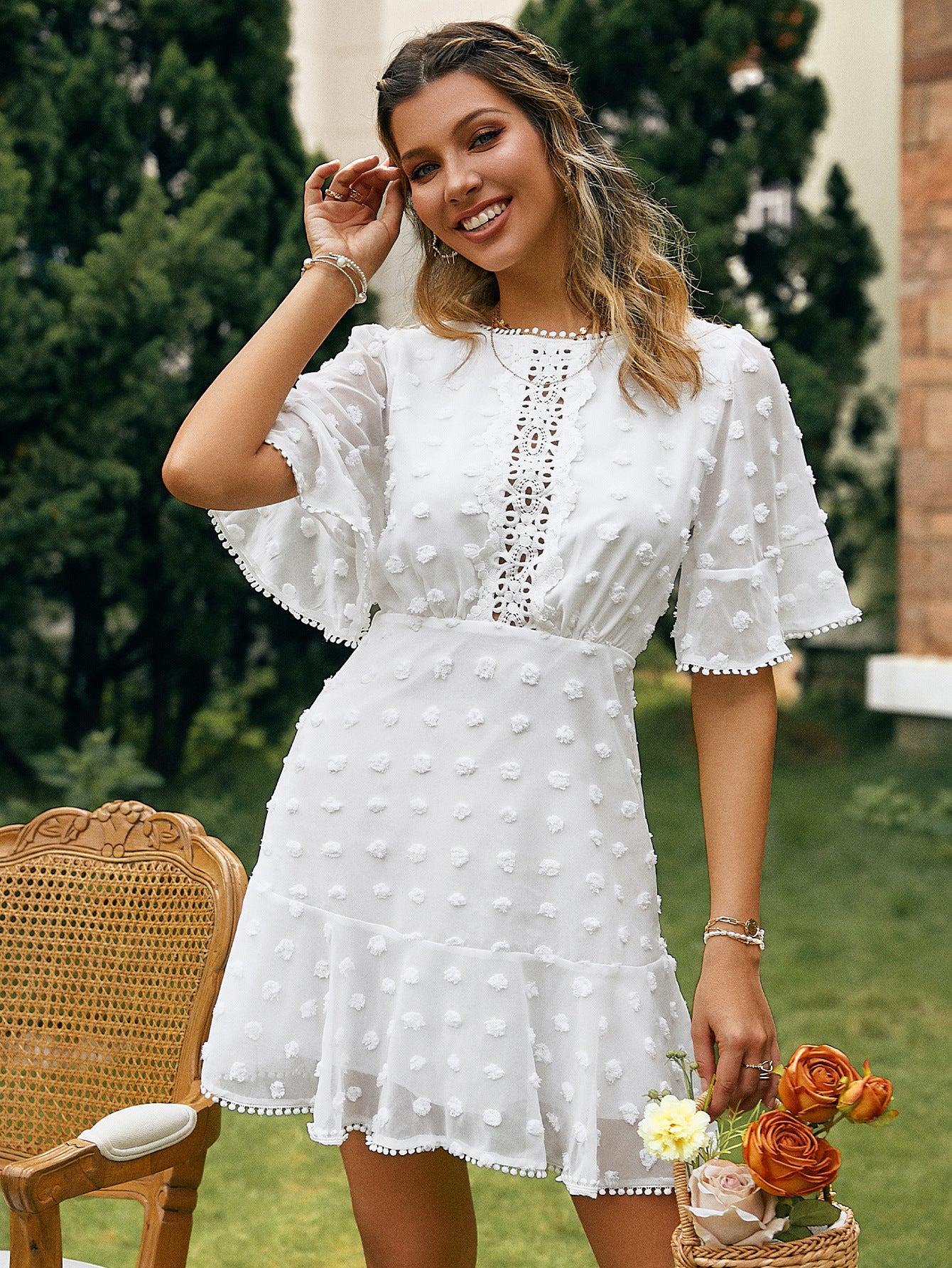 Robe Blanche Bohème Romantique