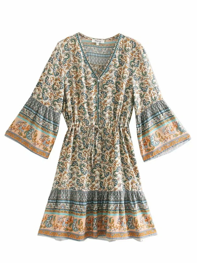 Robe Hippie Verte
