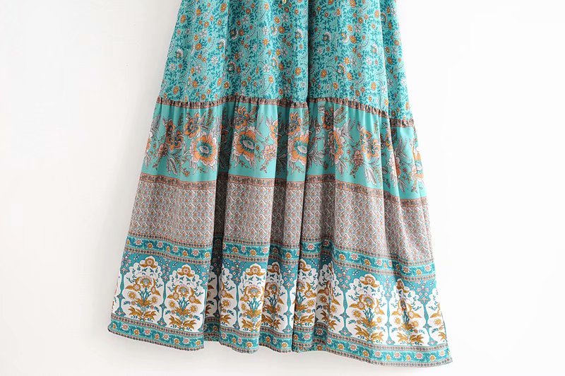 Robe Longue Bohème Turquoise