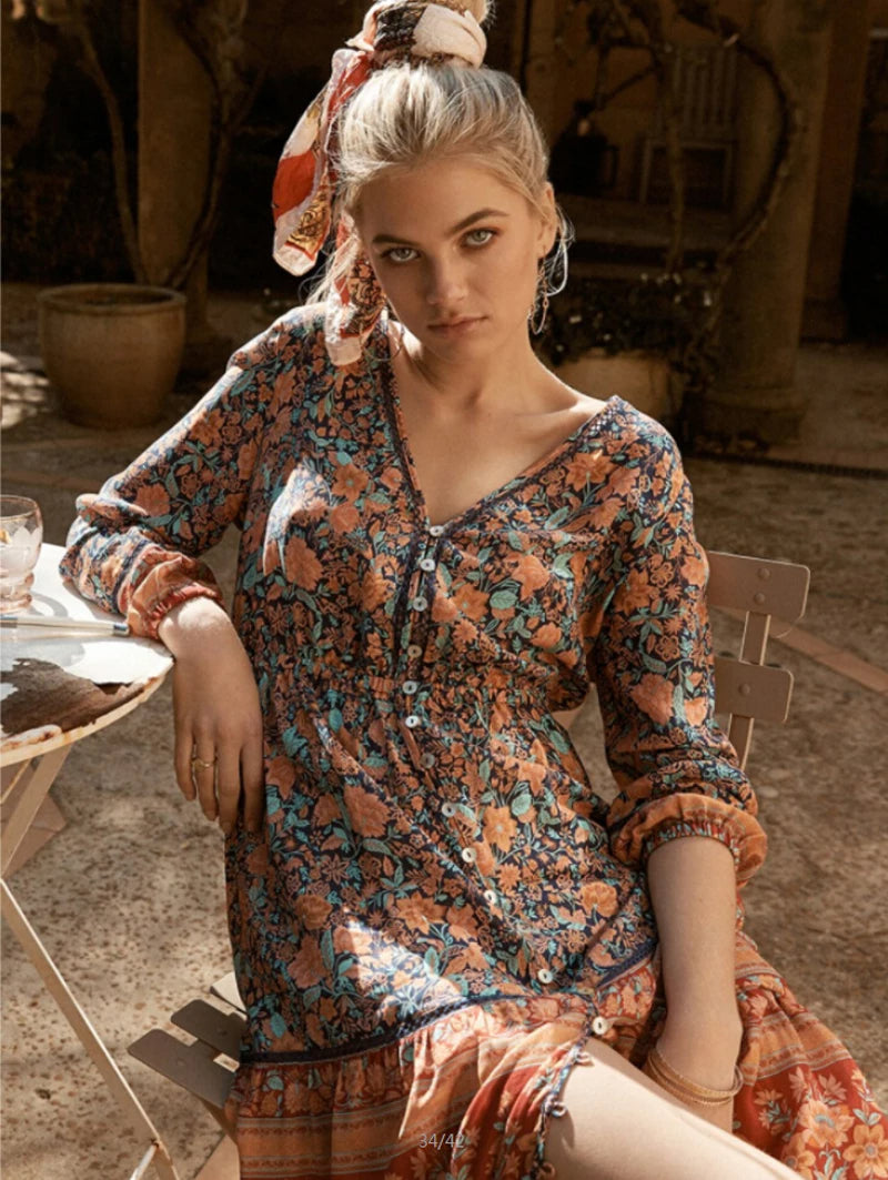 Robe Longue Style Bohème Hiver