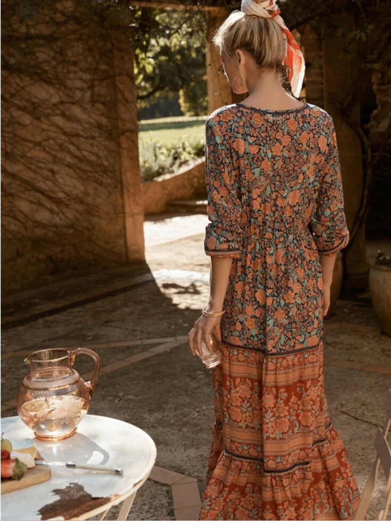 Robe Longue Style Bohème Hiver