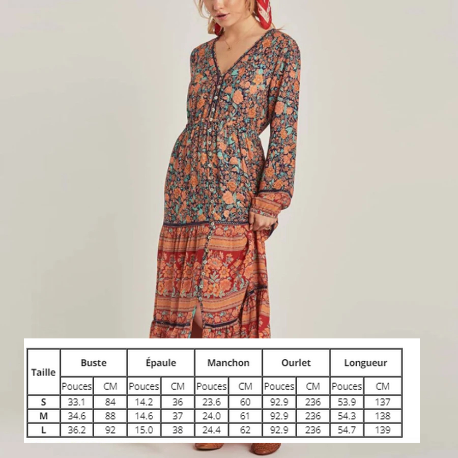 Robe Longue Style Bohème Hiver
