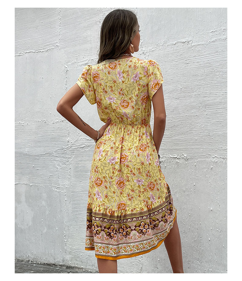 Robe bohème été fleurie