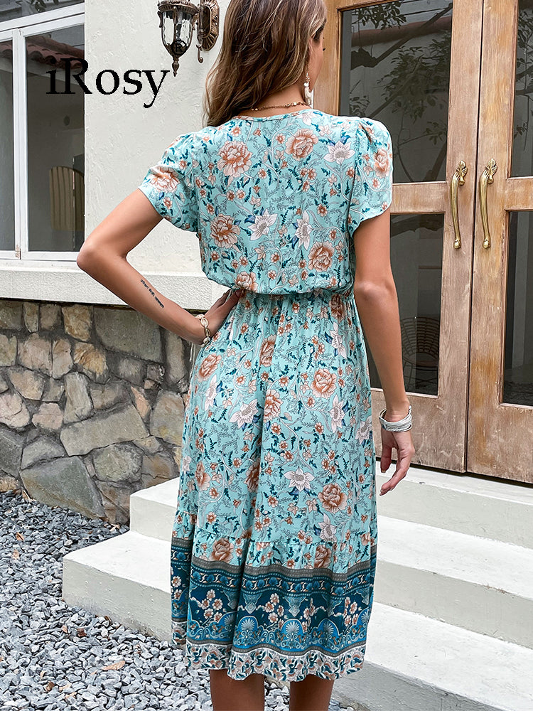 Robe bohème été fleurie