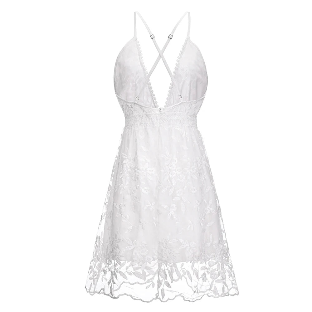 Robe boho blanche courte