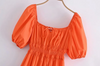 Robe courte bohème orange