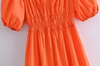 Robe courte bohème orange