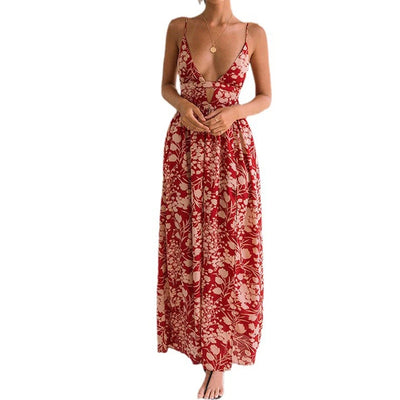 Robe longue bohème rose