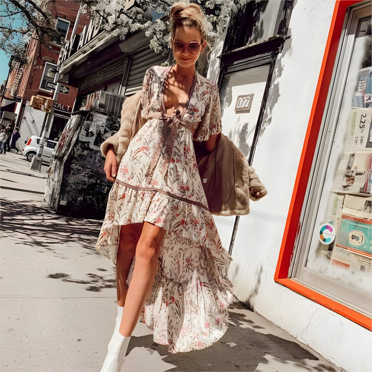 Robe Bohème Chic Courte Devant Long Derrière