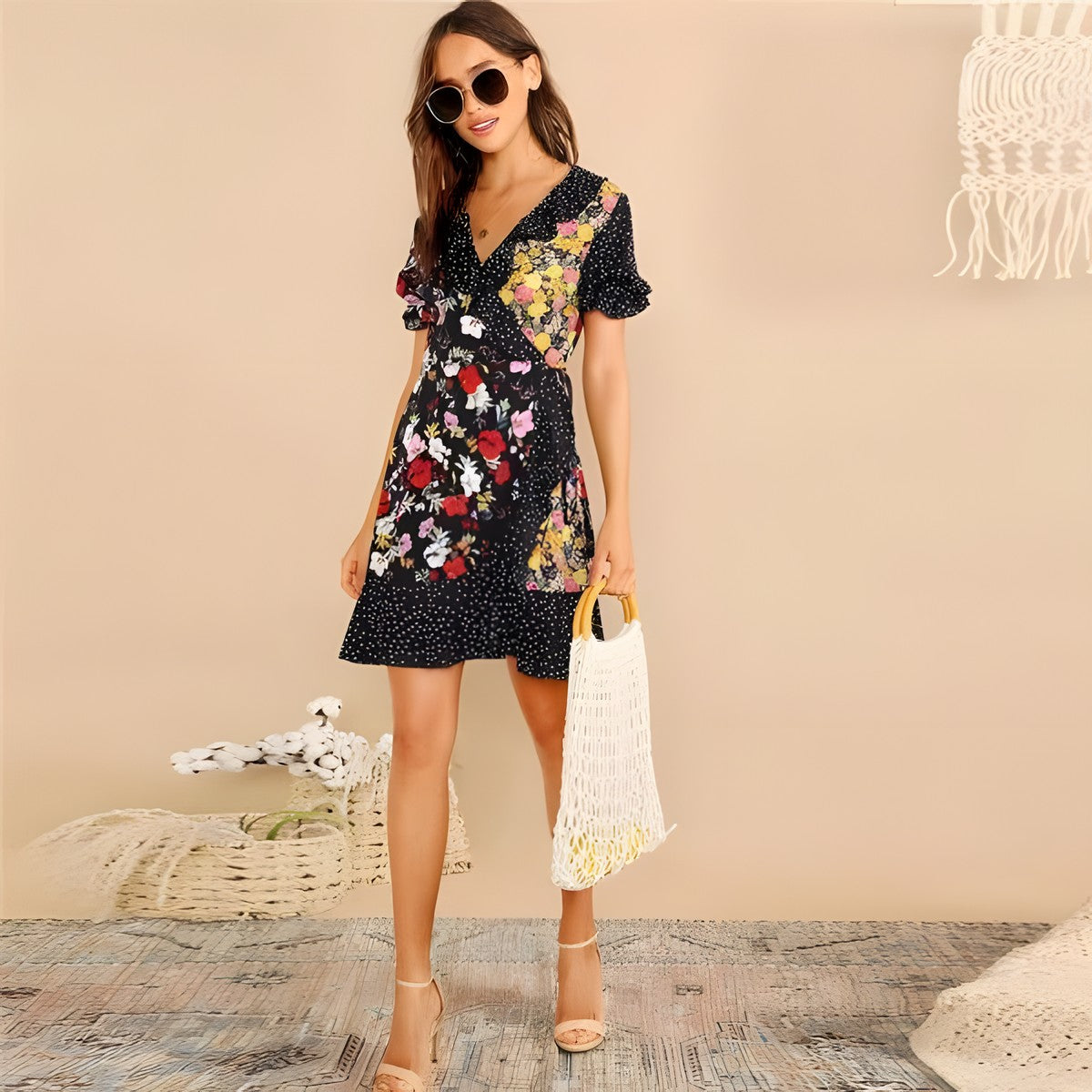 Robe Bohème Chic Manche Courte