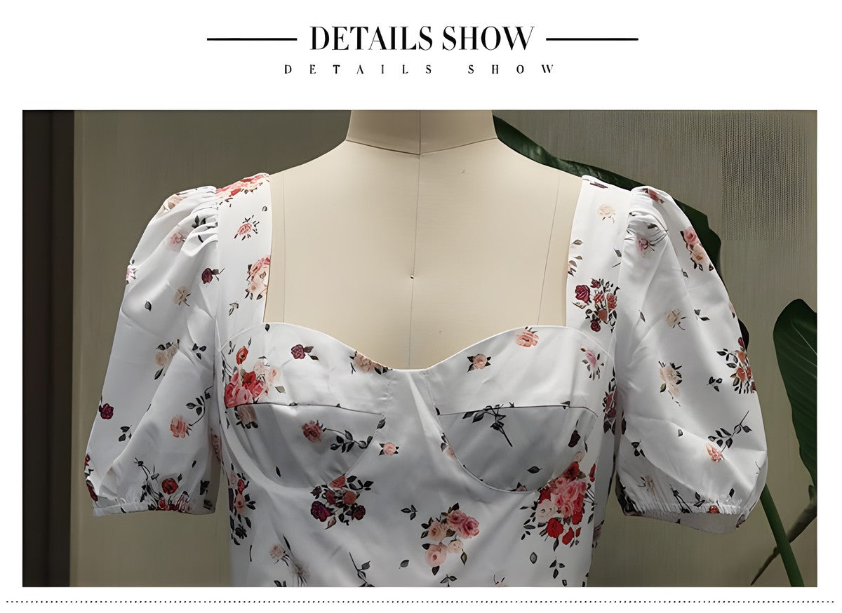Robe courte bohème fleur