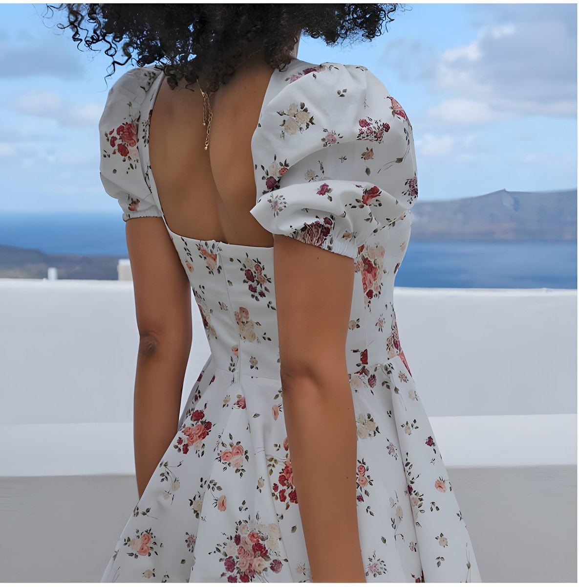 Robe courte bohème fleur