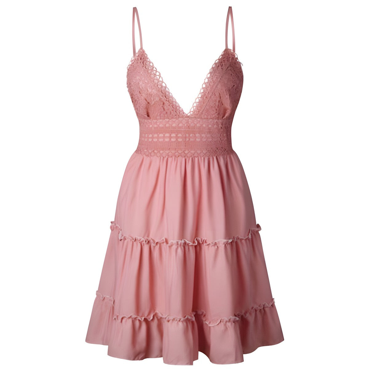 Robe Courte de Plage Blanche Dentelle Boho Bohème Chic