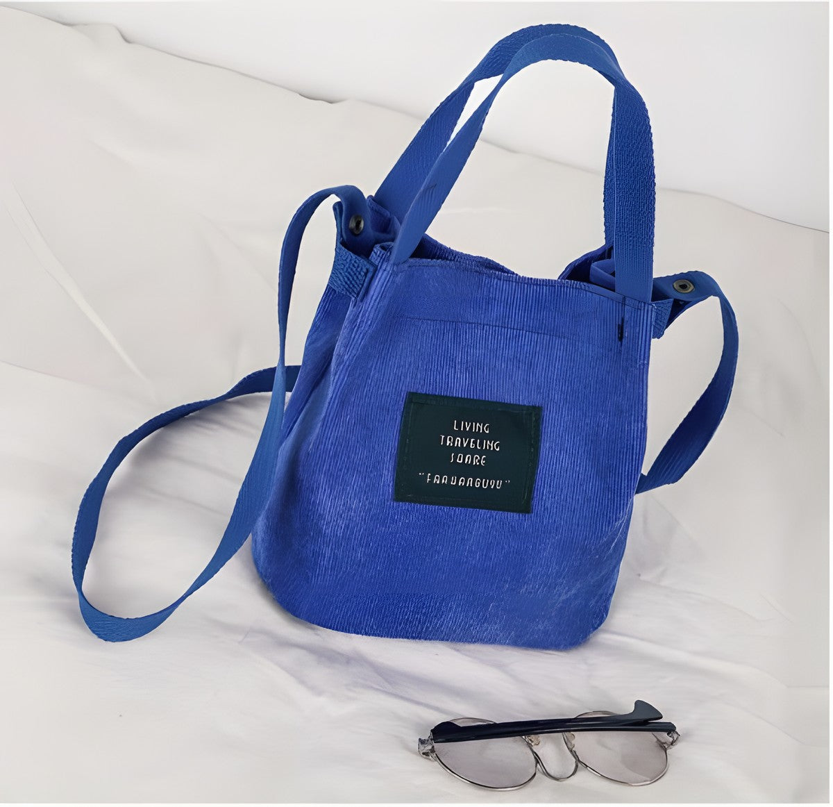 Sac Bohème Seau Toile Cordon