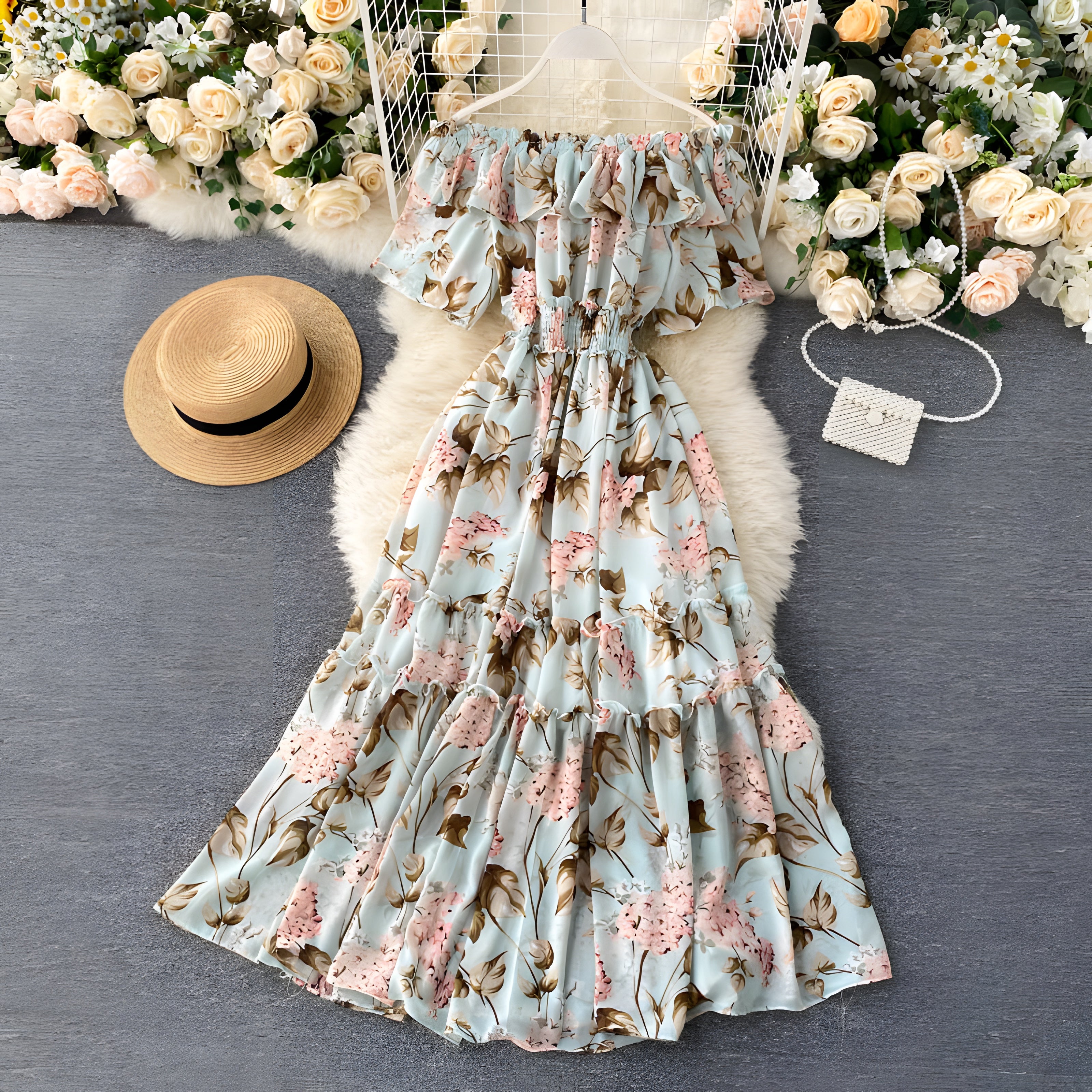 Robe Bohème Longue Fleurie