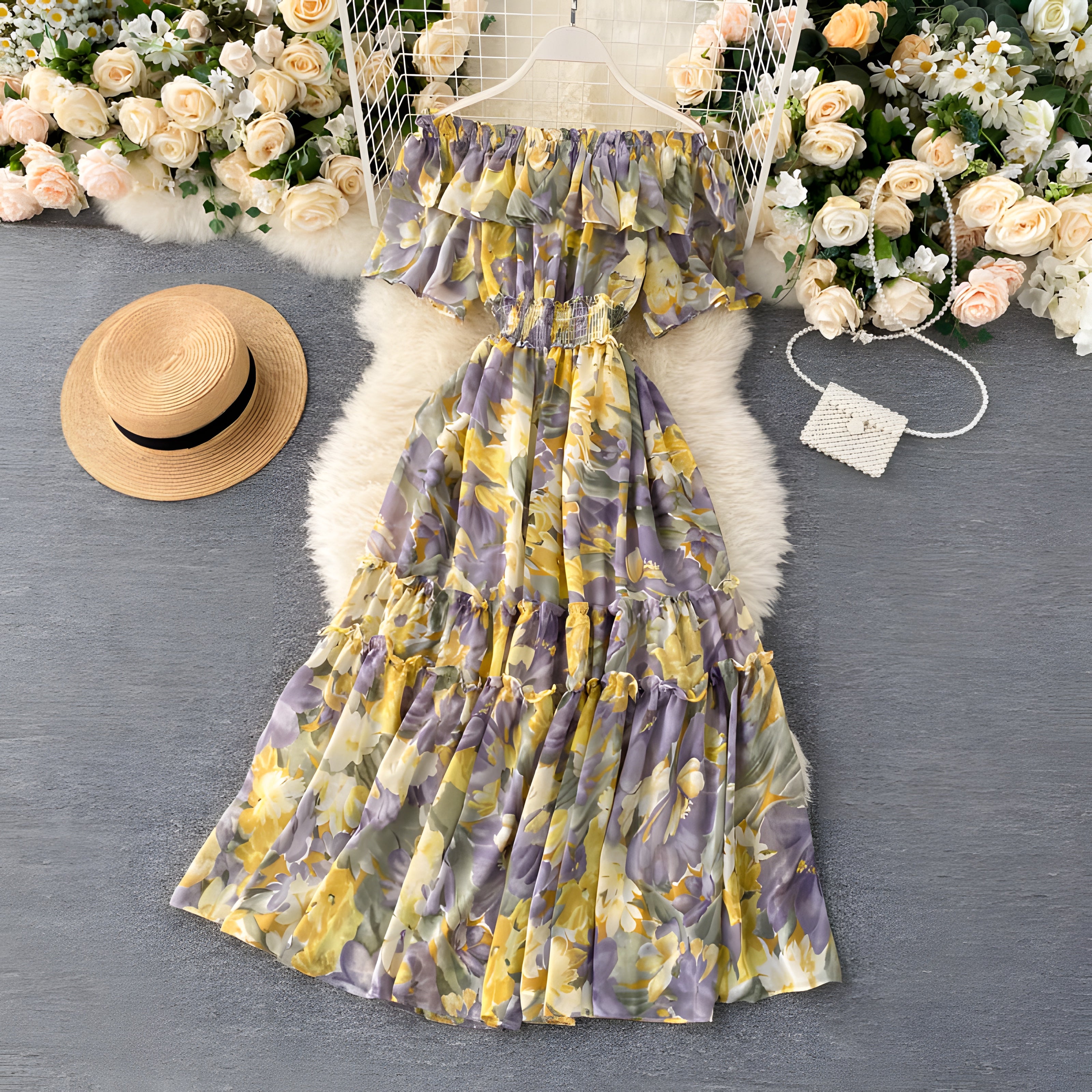 Robe Bohème Longue Fleurie
