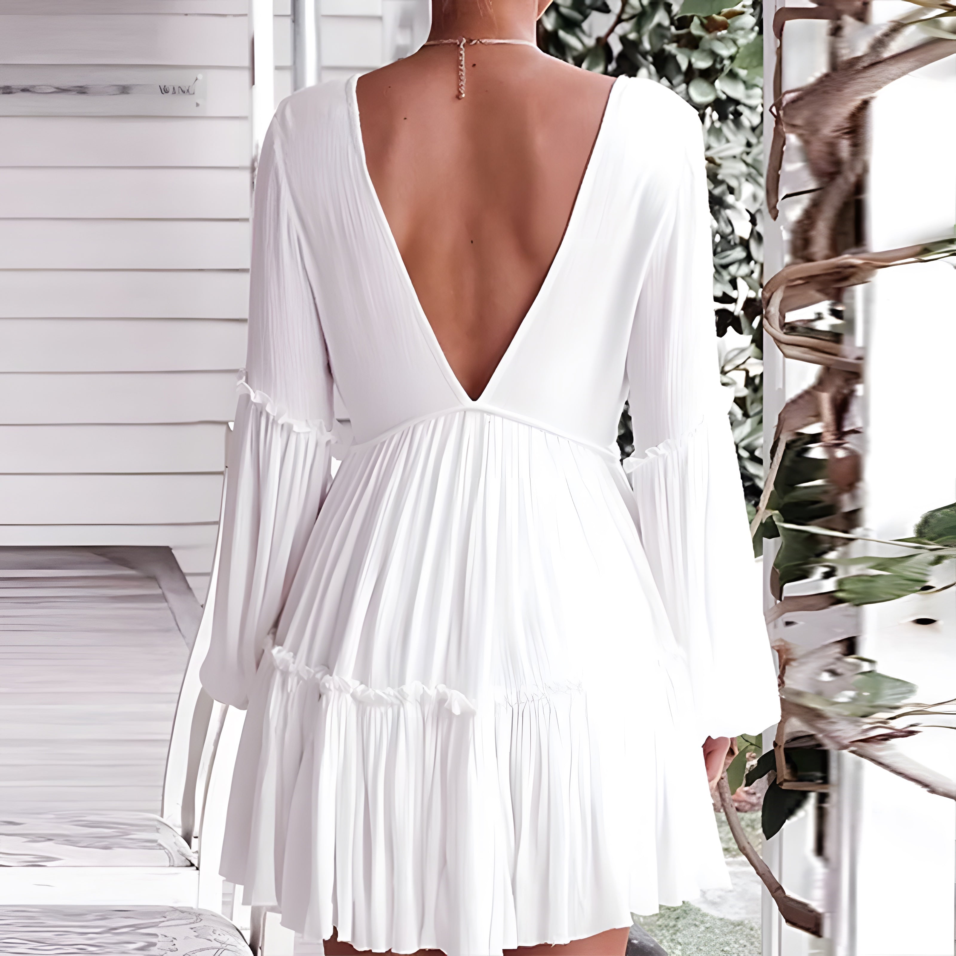 Robe Courte en Dentelle Bohème