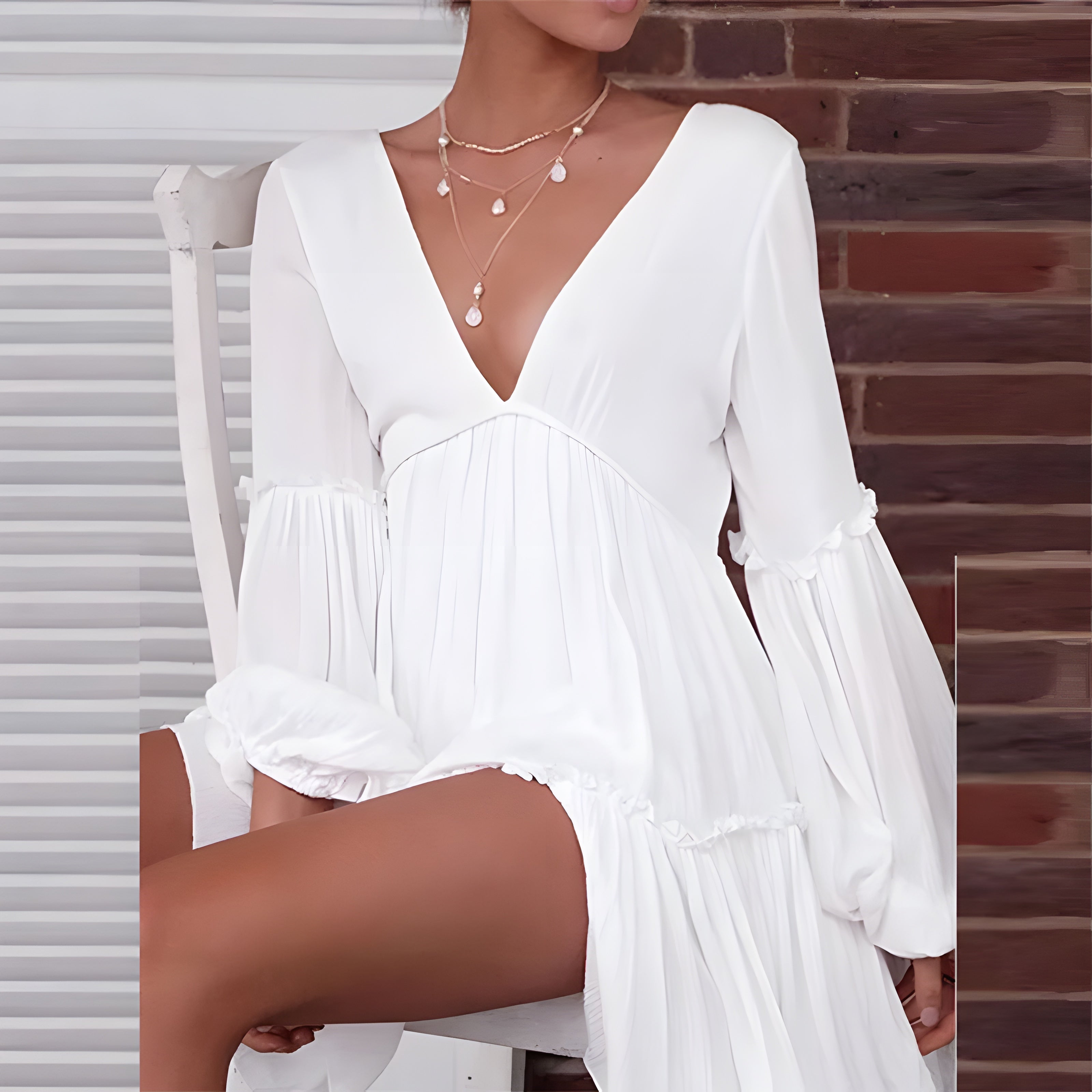 Robe Courte en Dentelle Bohème