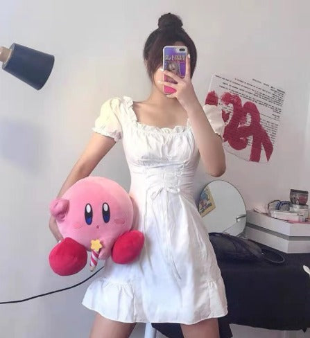 Robe blanche avec manche