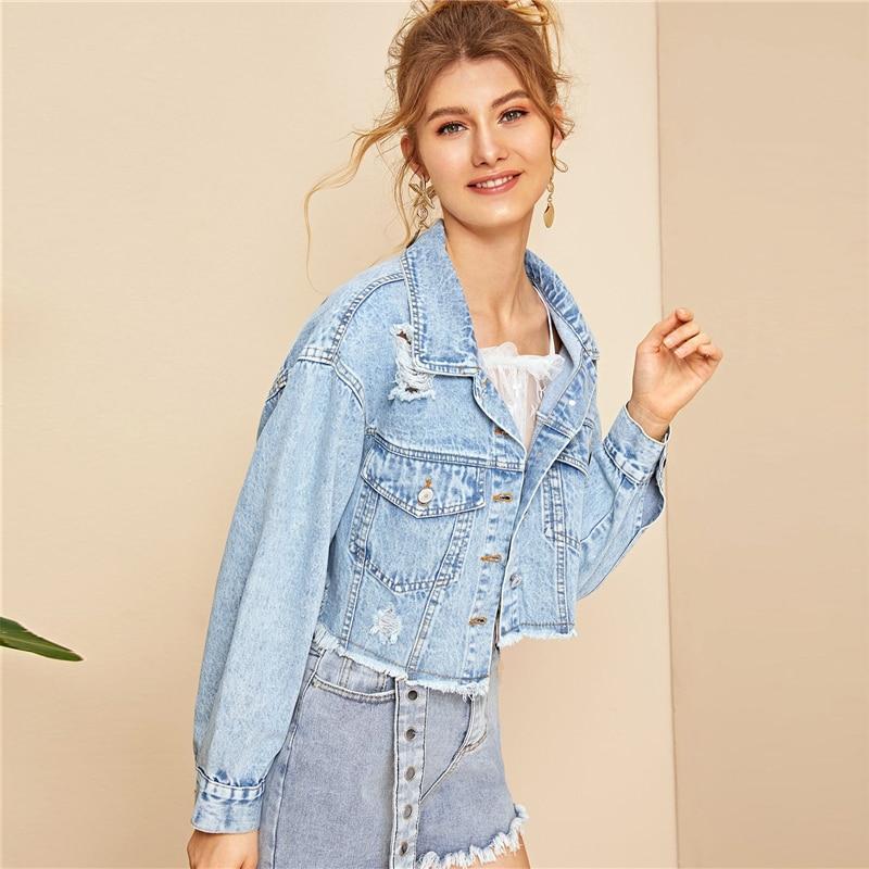 Veste Courte Bohème bleu