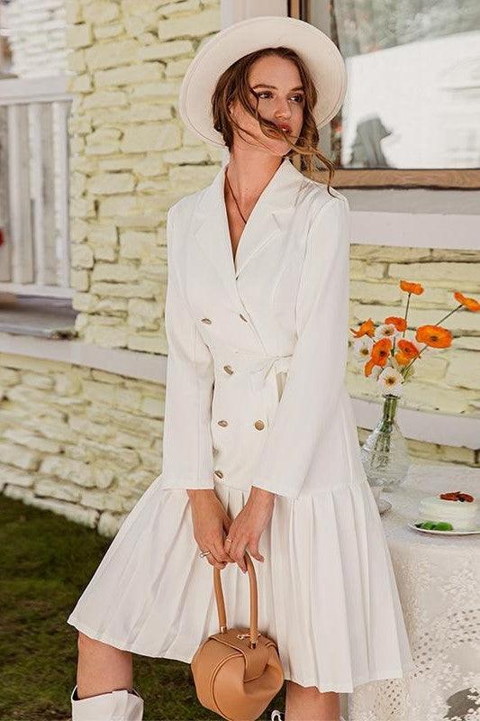Robe Manteau Blanche Bohème