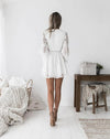 Robe bohème blanche romantique