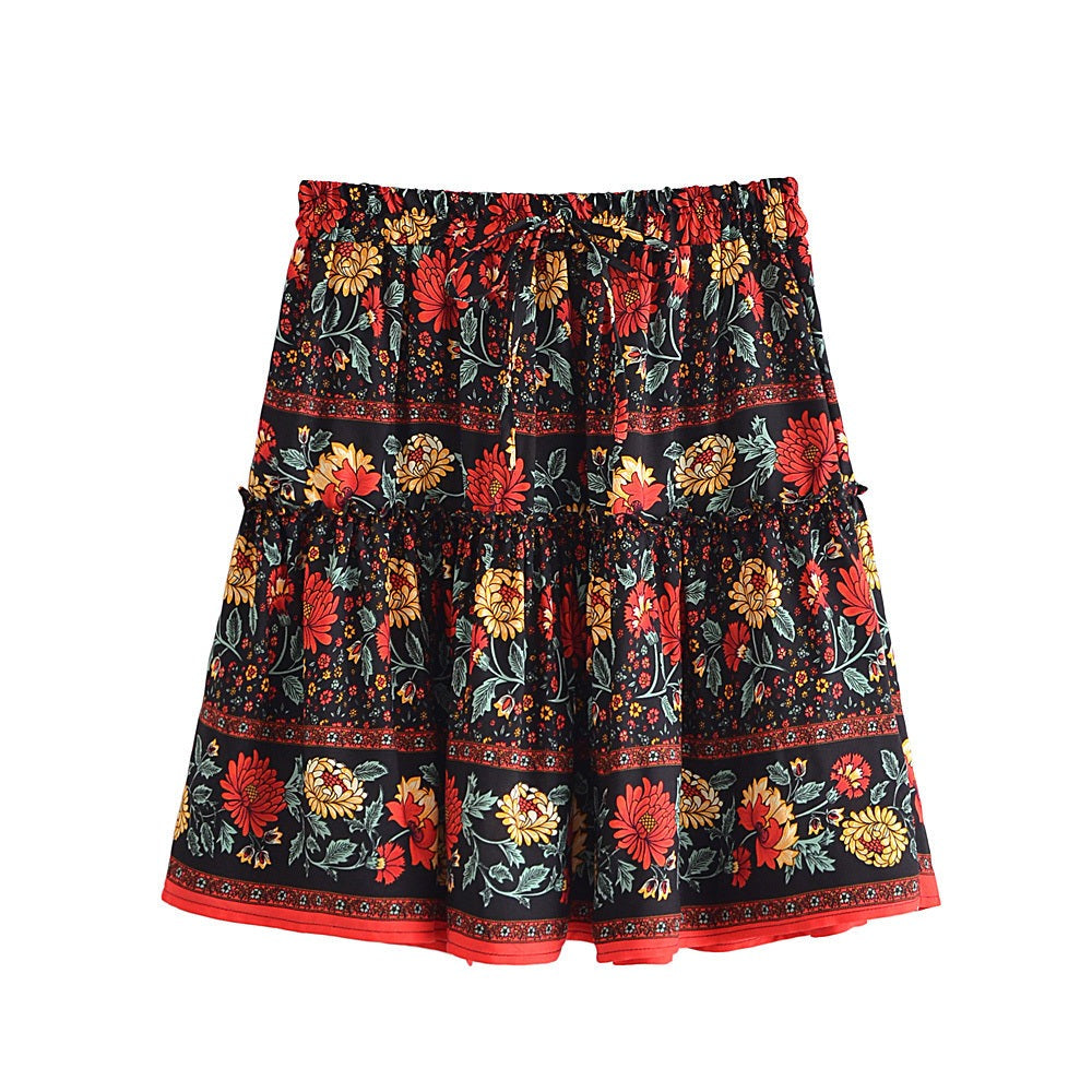Jupe courte style bohème