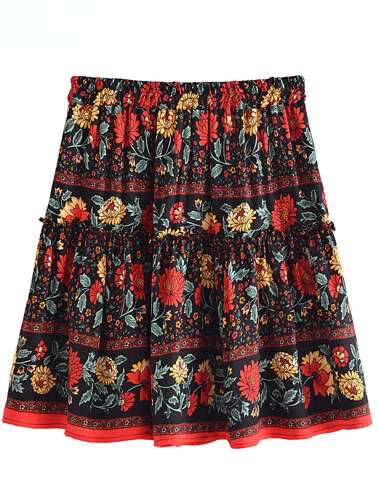 Jupe courte style bohème