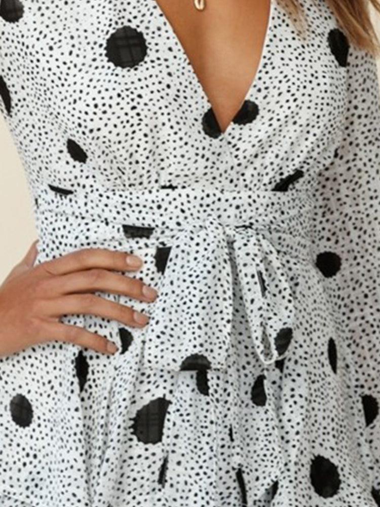 Robe courte hippie blanche