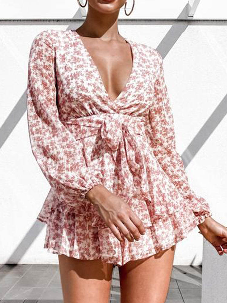 Robe courte hippie blanche