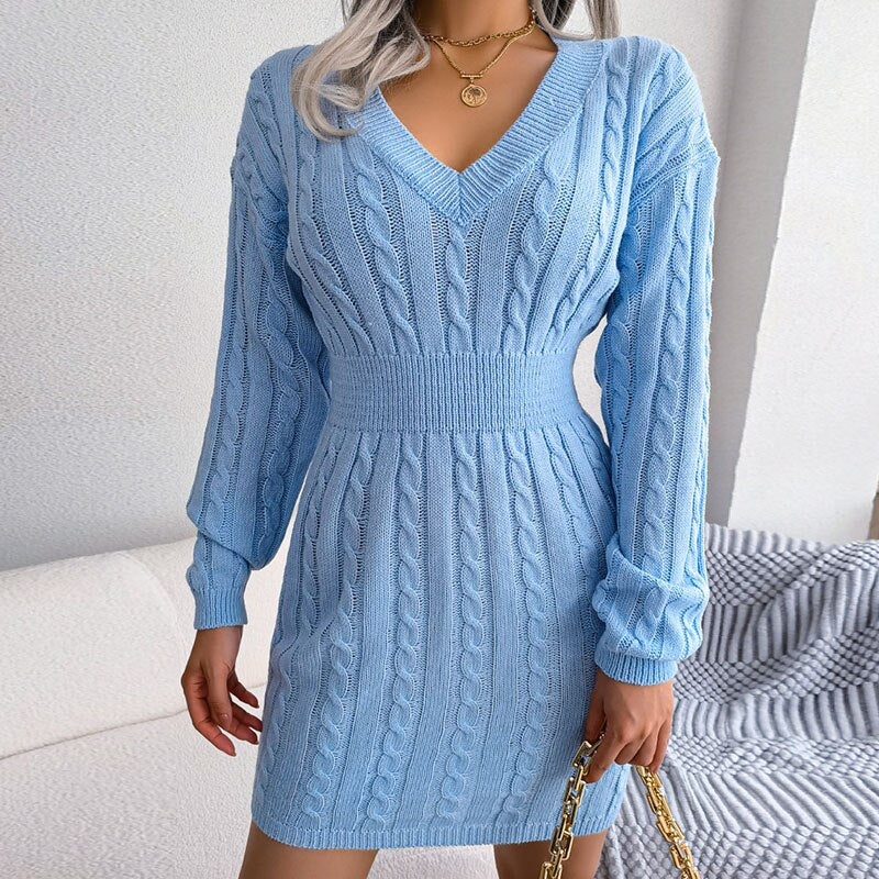 Robe pull brodée bohème
