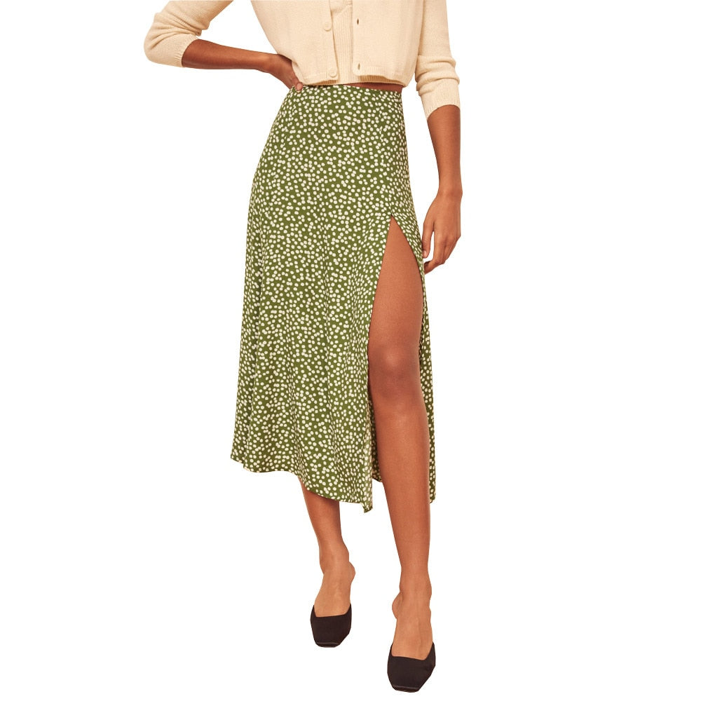 Jupe Longue Bohème Vert