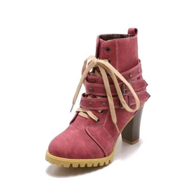 Bottines Daim Bohème - Rouge / 35
